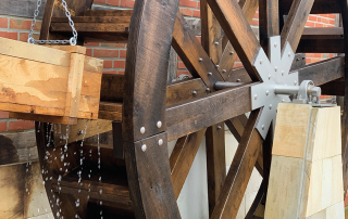 Detailaufnahme der Wassermühle.